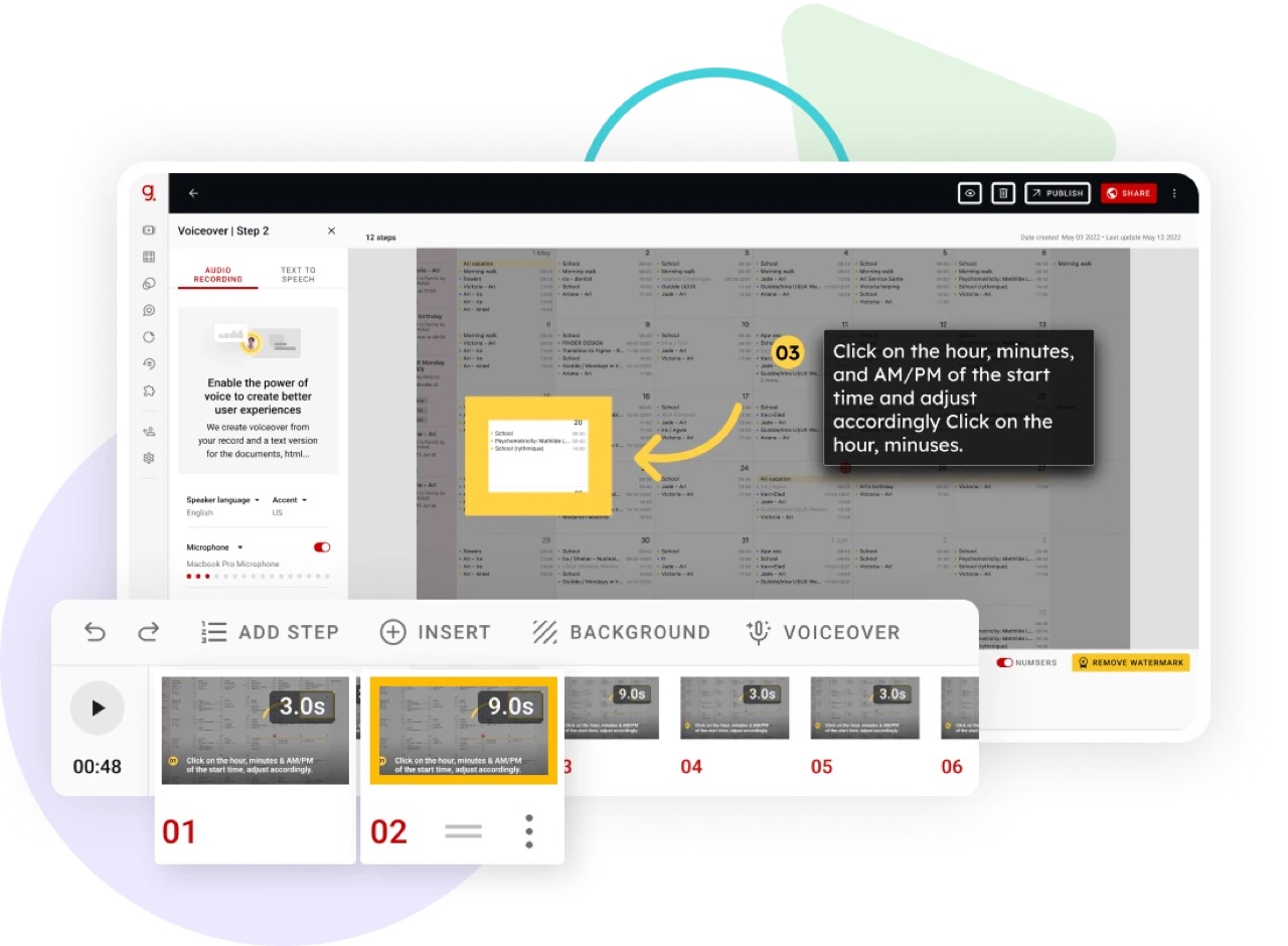 Guidde product screenshot